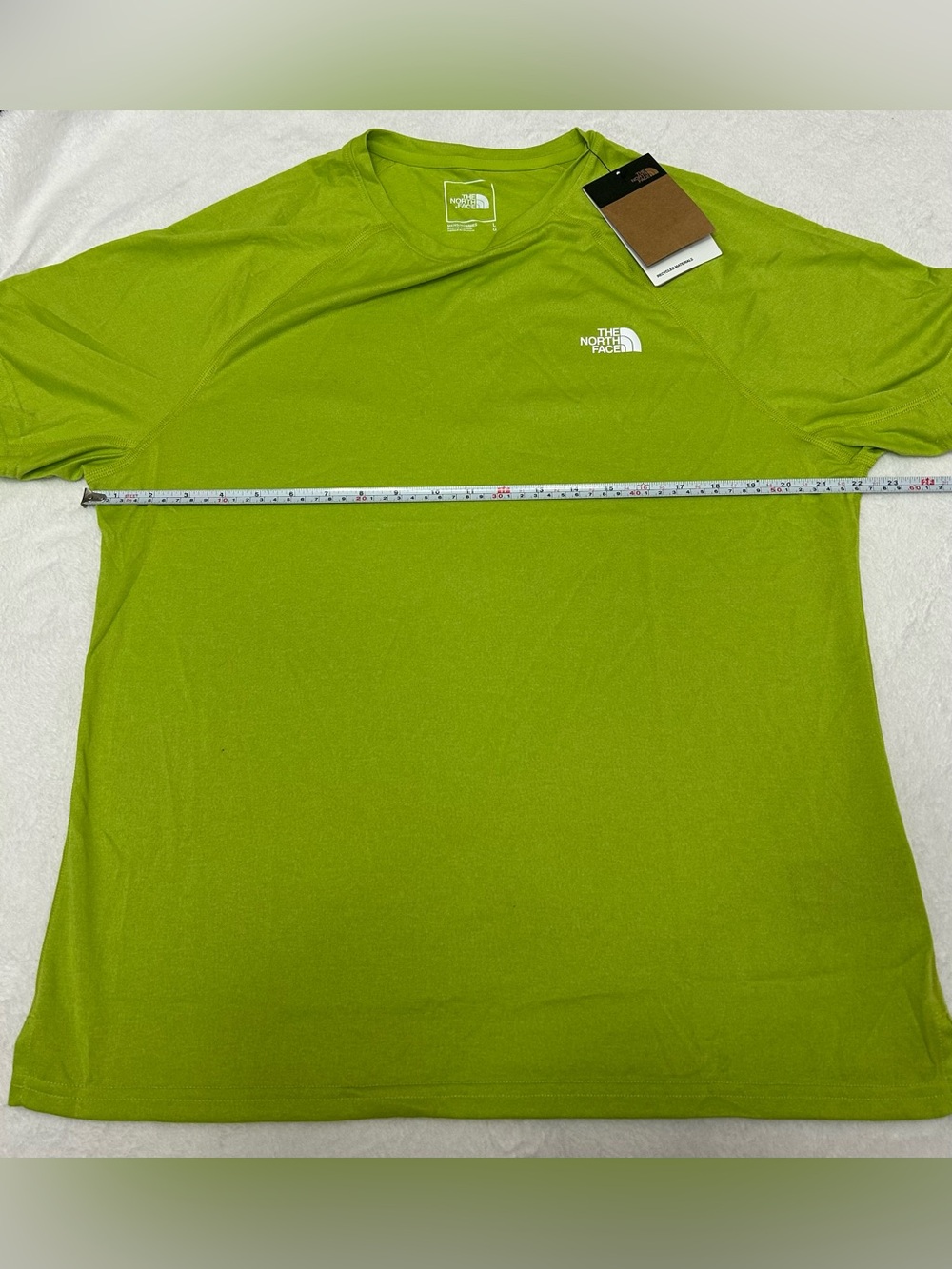 The North Face Men’s Neon Green Short-Sleeve Crew Tee - Picture 3 of 5